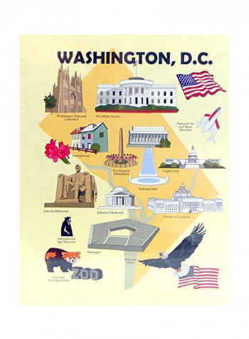 Washington D.C. Embossed Photo Album Multicolour 7.5x9x2inch