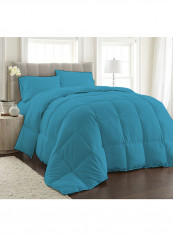 Egyptian Cotton Solid Comforter Blue Super King