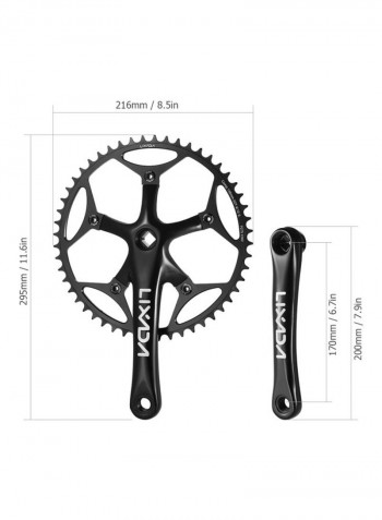 Crank With BCD And Chainwheel Crank 17, Chainwheel 29.5x21.6 cm