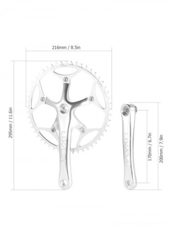 Crank With BCD And Chainwheel Set Crank 17, Chainwheel 29.5x21.6 cm