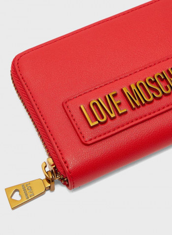 Zip Through Purse Red