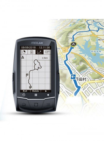 Navigation Position System Bicycle Speedometer 9x4x9x1.3cm