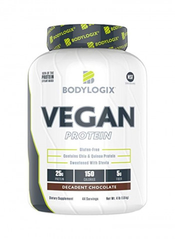 Vegan Protein Powder Dietary Supplement - Decadent Chocolate