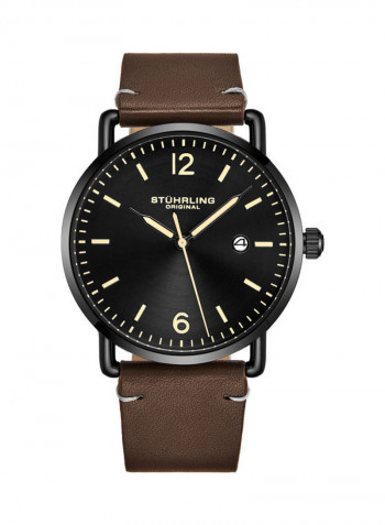 Men's Leather Analog Watch 3901.4