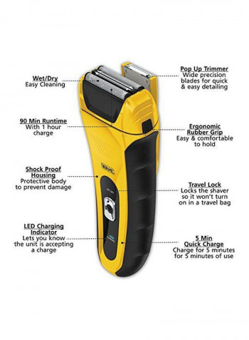 Wet And Dry Shaver Black/Yellow