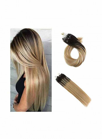 Micro Ring Human Hair Extension Brown 16inch