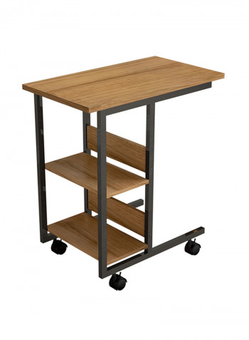 Moveable Side End Table Brown/Black