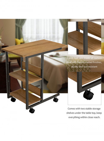 Moveable Side End Table Brown/Black