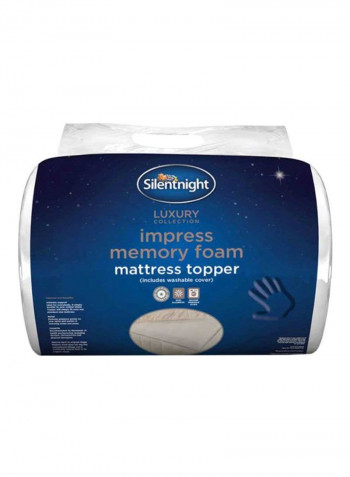 Impress Luxury Memory Foam Mattress Foam White 90x200x2.5cm