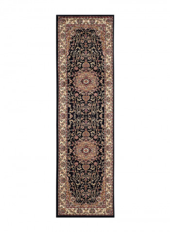 Lyndhurst Collection Traditional Area Rug Black/Red 68.58 x 243.84centimeter