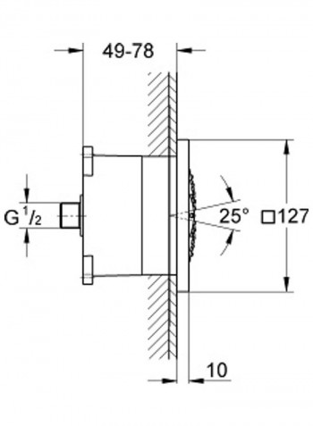 Rainshower F-Series 5 Side Shower Silver
