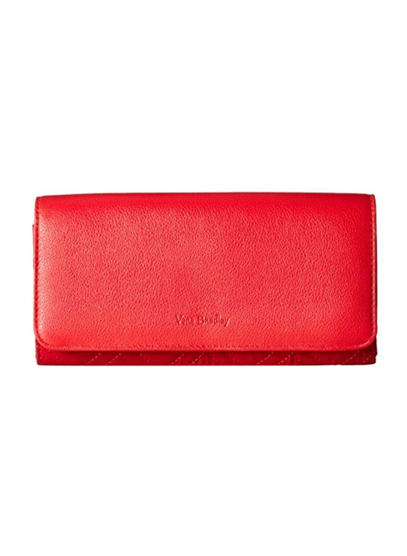 Faux Leather Zipper Wallet Cardinal Red