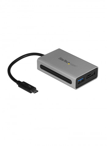 Thunderbolt 3 To eSATA Adapter With USB 3.1 Grey/Black