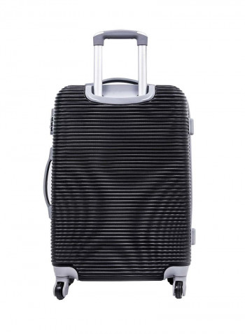 Hardside 3 Piece Luggage Trolley Set Black