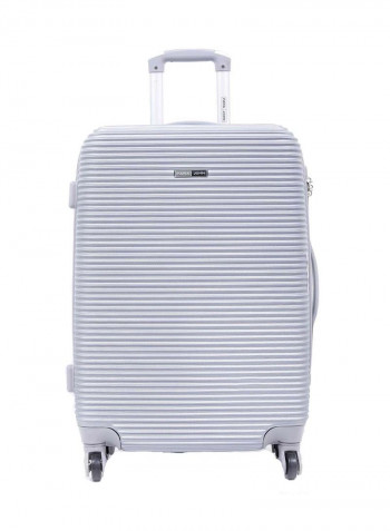 Hardside 3 Piece Luggage Trolley Set Silver