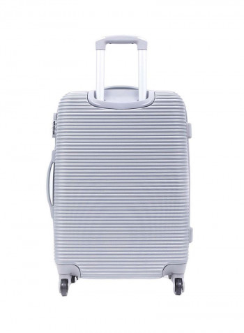 Hardside 3 Piece Luggage Trolley Set Silver