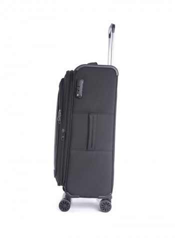 Opal Softside 3 Piece Luggage Trolley Set Black