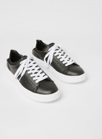 Leather Sneakers Black