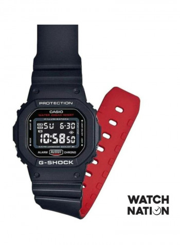 Men's G-Shock Water Resistant Digital Watch DW-5600HR-1DR