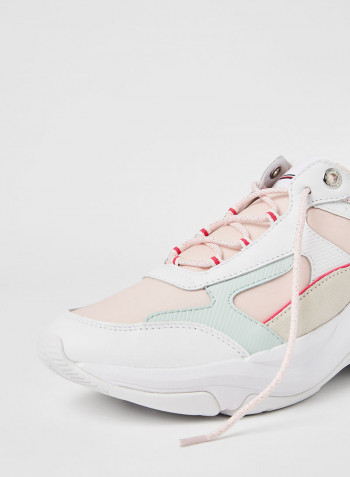 Chunky Wedge Sneakers Light Pink