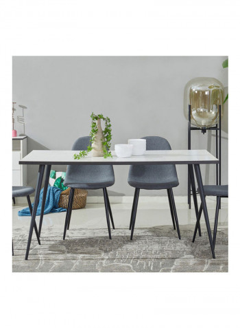 Finland 6 Seater Dining Table White 76 x 150cm