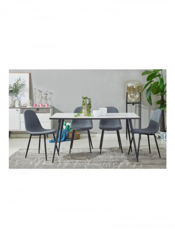 Finland 6 Seater Dining Table White 76 x 150cm