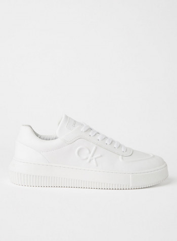 Lace-up Chunky Sole Sneakers Bright White