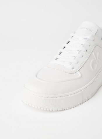 Lace-up Chunky Sole Sneakers Bright White