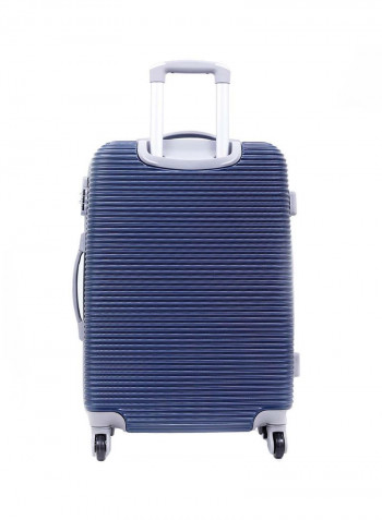 Hardside 3 Piece Luggage Trolley Set Navy Blue