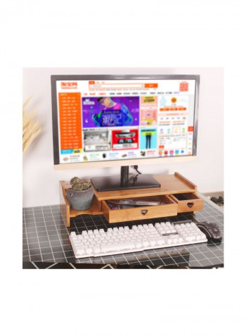 Multipurpose Organizing Shelf Bamboo 50.5x7.2x21centimeter