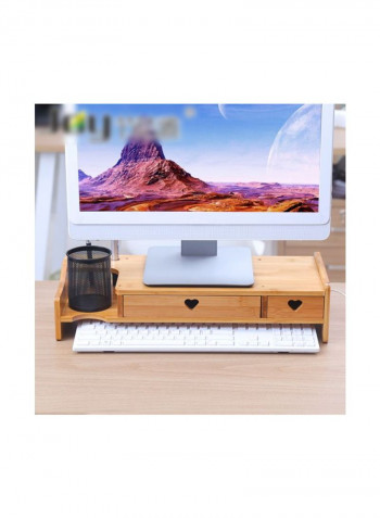 Multipurpose Organizing Shelf Bamboo 50.5x7.2x21centimeter
