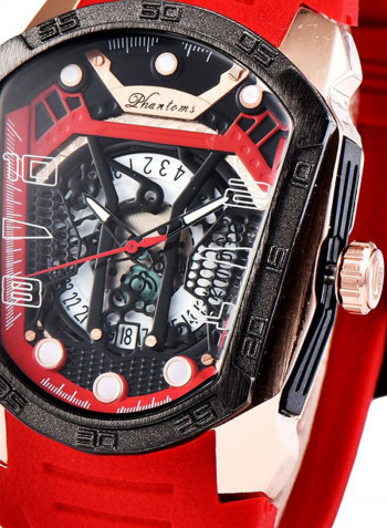 Men's Creative Big Dial Rubber Band Quartz Watch NNSB03701312