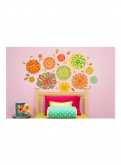 Floral Decorative Wall Decal Multicolour 54x30inch