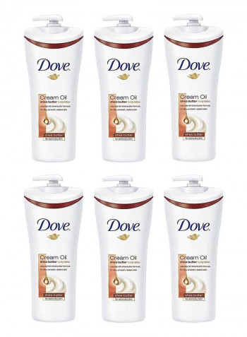 Pack Of 6 Cream Oil Shea Butter Body Lotion 6 x 400ml