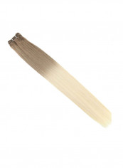 Straight Remy Human Hair Weft Extension 613 Bleach Blonde 14inch