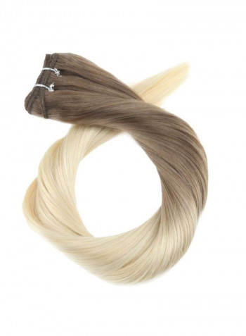 Straight Remy Human Hair Weft Extension 613 Bleach Blonde 14inch