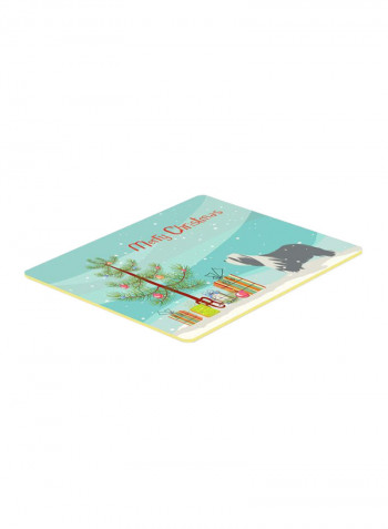 Bearded Collie Dog Merry Christmas Tree Kitchen/Bath Mat Multicolour 16 x 24inch
