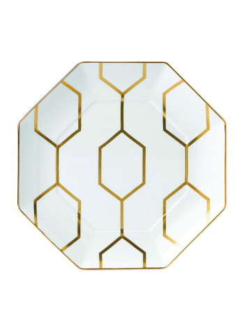 Arris Accent Plate White/Gold 9.1inch