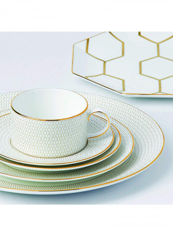 Arris Accent Plate White/Gold 9.1inch