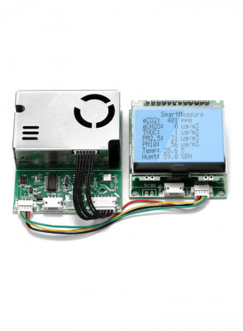 Multifunction Sensing Element Module Dust With Temperature Humidity Detect Function Silver/Green/Black 15.00x4.50x15.00cm