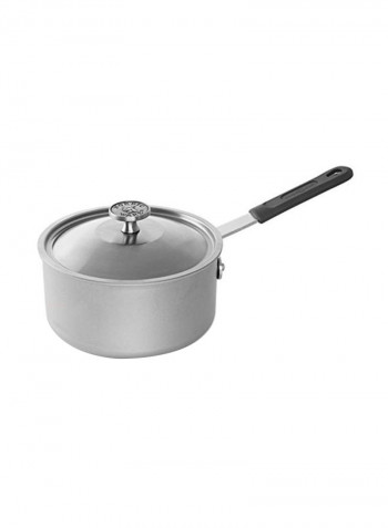Sauce Pan With Lid Silver/Black 3Quart