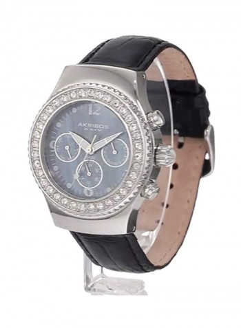 Women's XXIV Leather Chronograph Watch AKR449BK