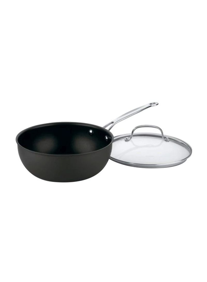 Chef's Pan With Lid Black 5x17.8x9.6inch