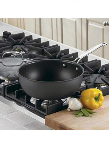 Chef's Pan With Lid Black 5x17.8x9.6inch