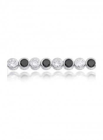 925 Sterling Silver 14 Karat Gold Plated Cubic Zirconia Studded Bracelet