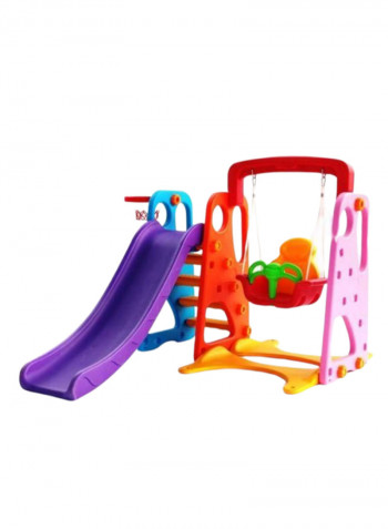 3-In-1 Swing And Slide Basketball Game 170centimeter