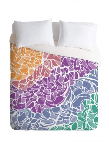 Fossil Jewel Duvet Cover Polyester Green/Purple/Orange King