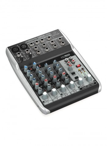Premium 8-Input 2-Bus Mixer Q802USB Grey