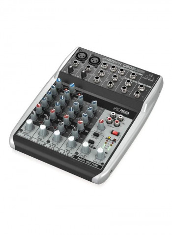 Premium 8-Input 2-Bus Mixer Q802USB Grey
