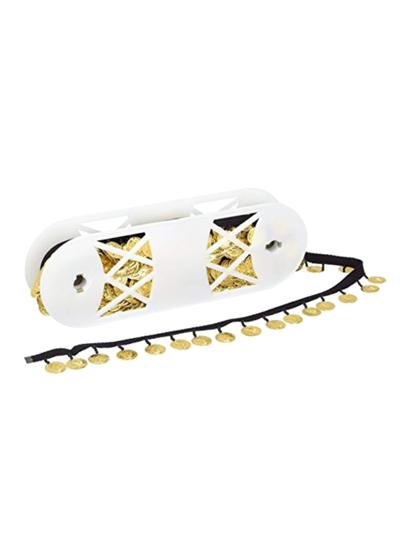 100-Piece Self-Locking Nylon Zip Tie Set Black/Gold/White 12yard